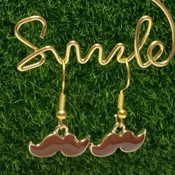 Mustache Earring, Taco Tuesday Earring, Gift Idea, Cinco De Mayo Earring - Picture 1 of 5
